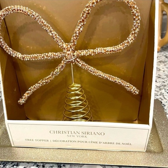 Christian Siriano gold gemstone tree topper bow - Picture 3 of 6